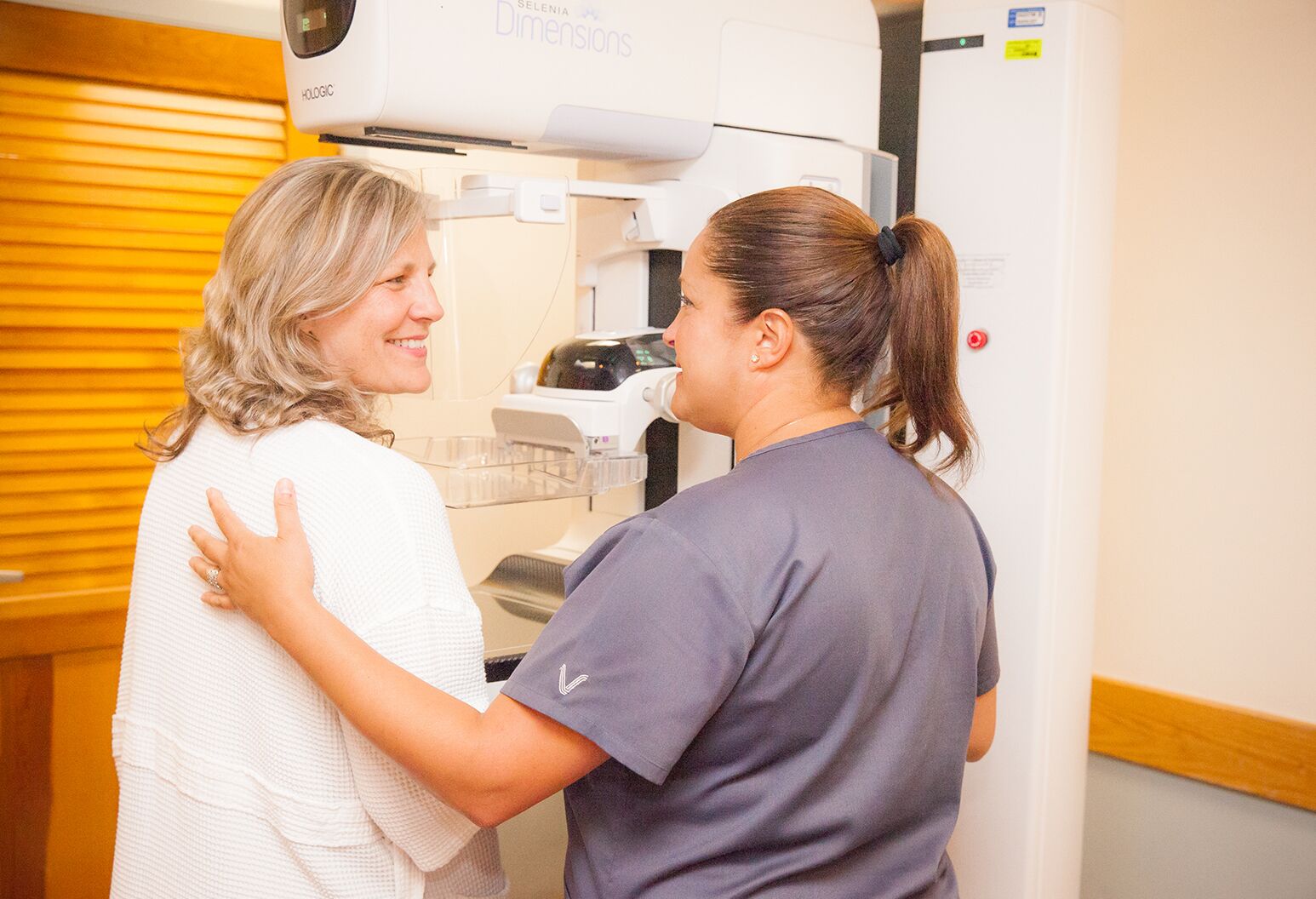 Having a mammogram – Three Counties Breast Clinic