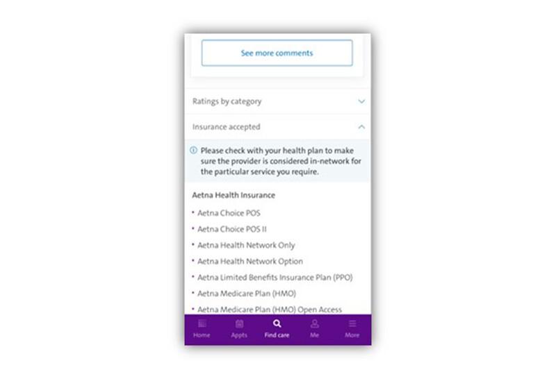 How do I check to see if a doctor takes my insurance in the MyNorthwell(02)