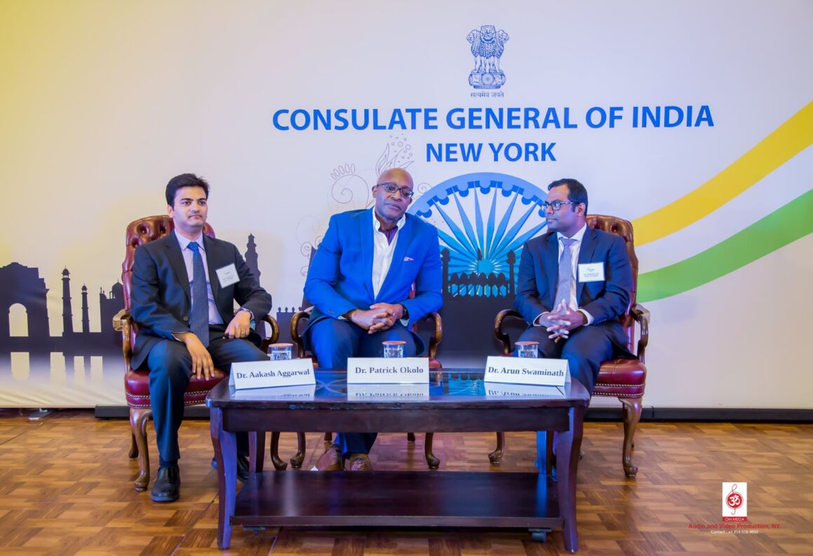 Lenox Hill Hospital gastroenterologists Aakash Aggarwal, MD, Arun Swaminath, MD, director of the inflammatory bowel disease program and Patrick Okolo, MD, chief of the division of gastroenterology.