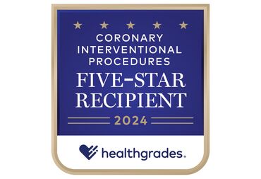 Healthgrades' Coronary Interventional Procedures Five-Star badge