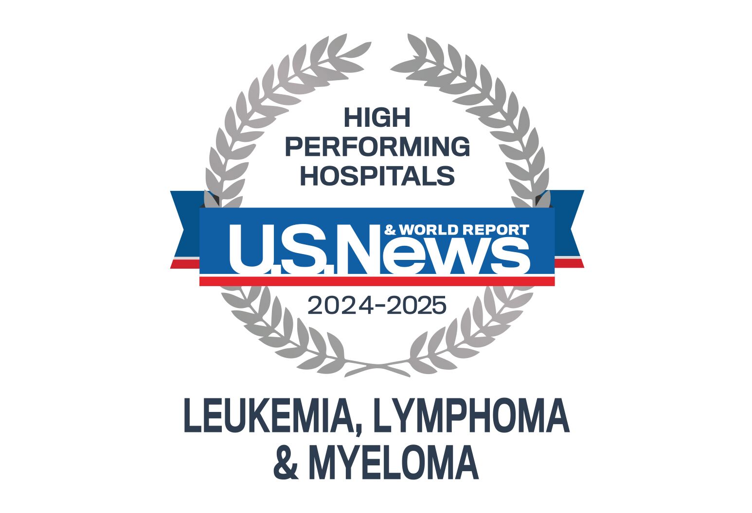 U.S. News and World Report High Performing Hospitals badge, 2024-2025.