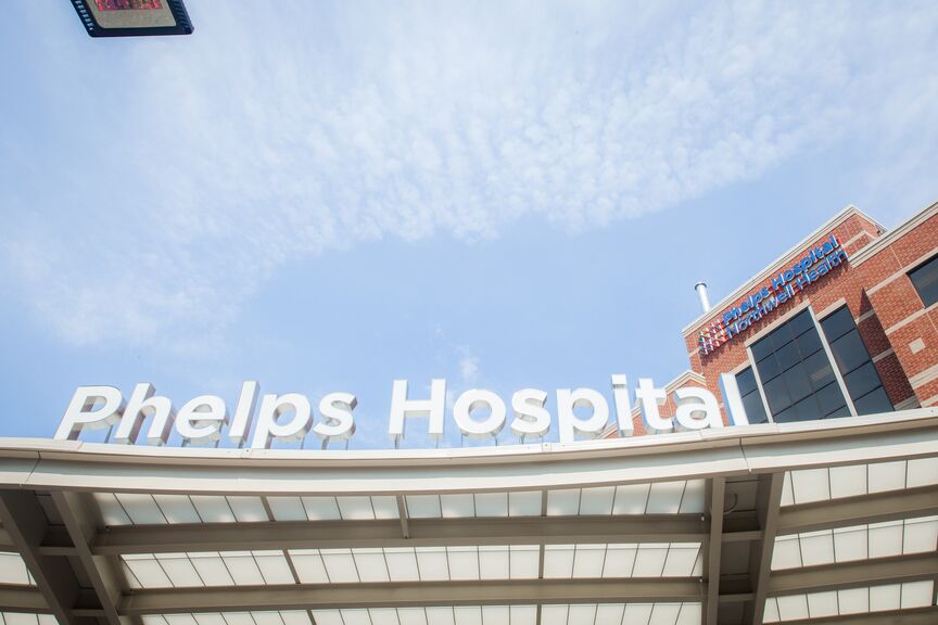 Outside Phelps Hospital