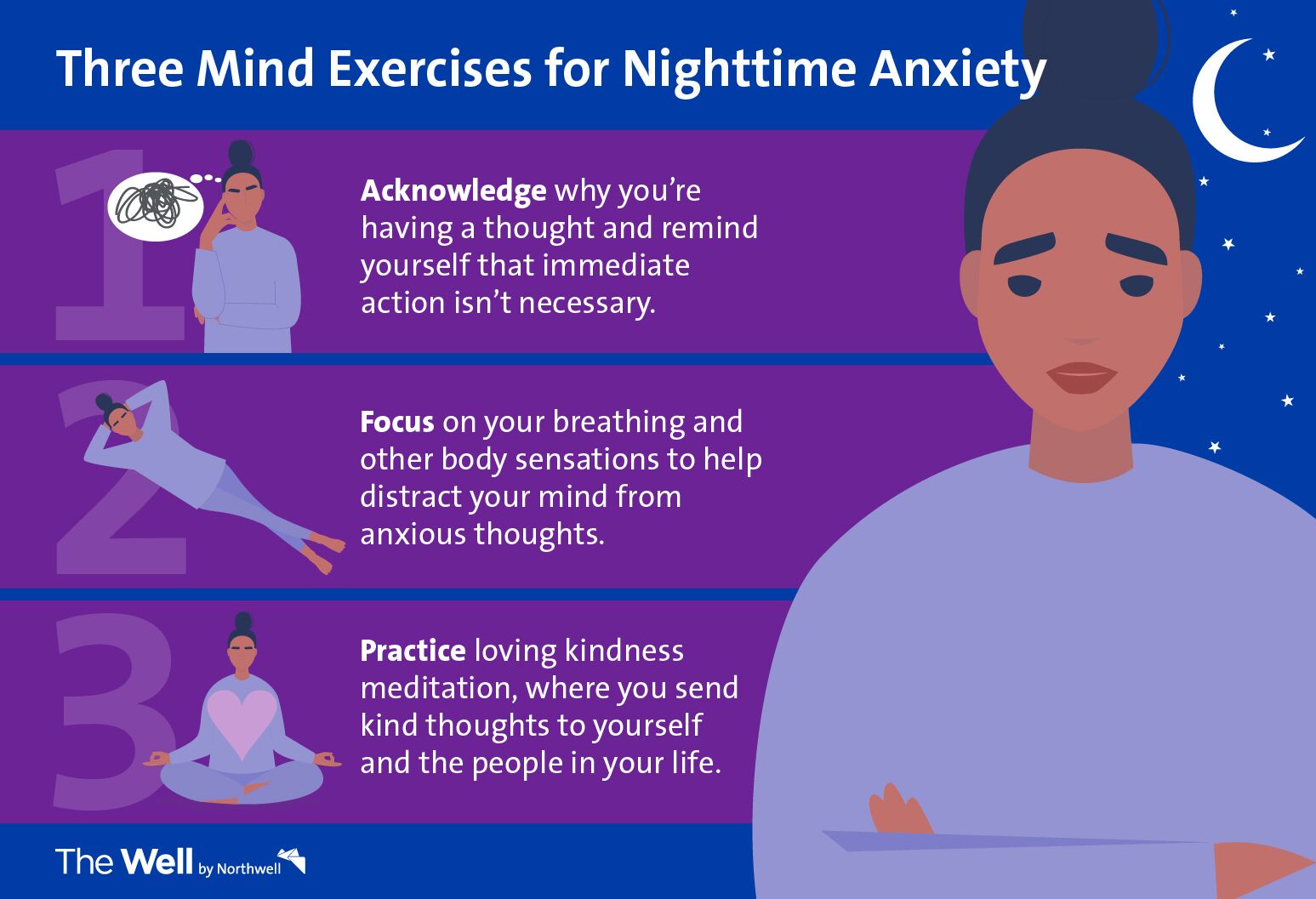 3 Anxiety Exercises To Help Get Back To Sleep | The Well by Northwell